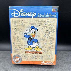 Disney Sketchbook Donald Duck 500 Piece Jigsaw Puzzle Buffalo Games 18" x 18"